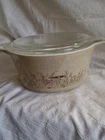 Vintage Pyrex Casserole Dish Mushroom Forest Fancies 474 B 1.5L w/ Lid