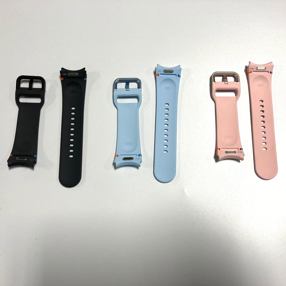 Genuine Samsung Galaxy Watch 7/6/5/4 Sport Band - S/M - Dark Gray/Pink/Blue - Image 2 of 4