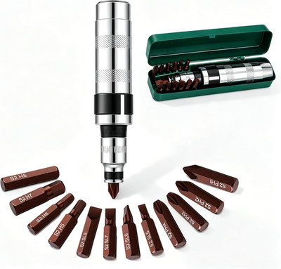 1/2'' Hand Manual Impact Driver Set, Reversible Impact Screwdriver with S2 Steel