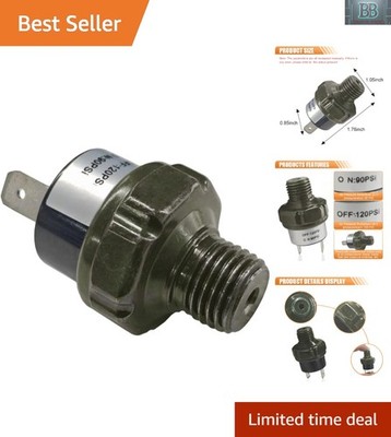 Reliable 90-120 PSI Pressure Switch with NPT Thread - Long-Lasting Performance