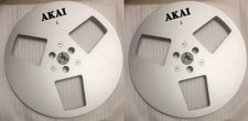 One Pair silvery TAPE REEL Akai 7" inch Light Metal Aluminum Take Up Reel