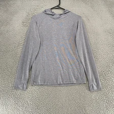 REI Hoodie Youth Kids Large 14-16 Gray Performance Base Layer Hiking Outdoors