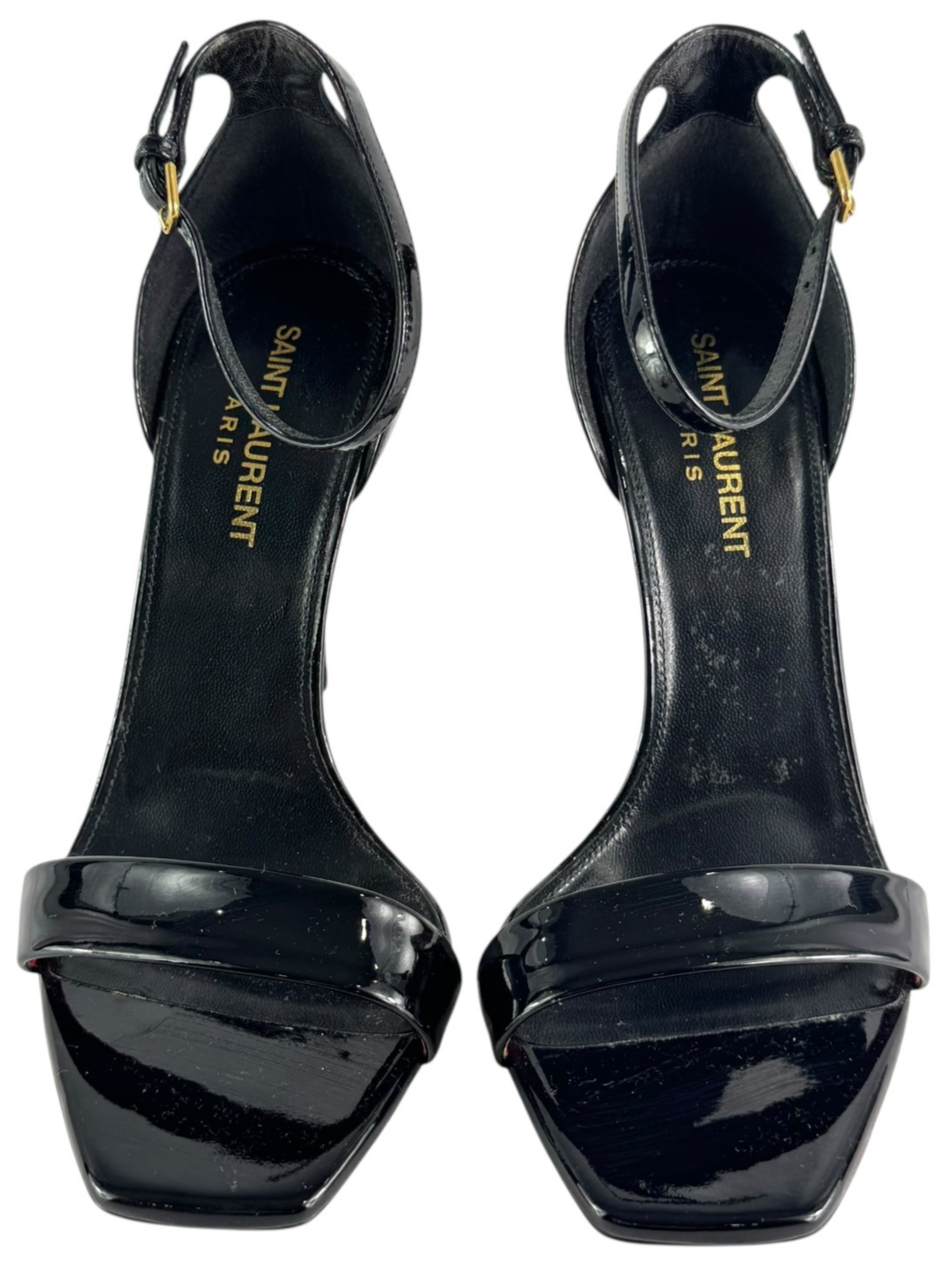 SAINT LAURENT The Amber décolleté in pelle verniciata nera 36 6 US