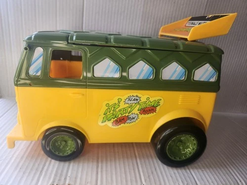1989*Vintage* Teenage Mutant Ninja Turtles Party Wagon Van Bus Green Yellow