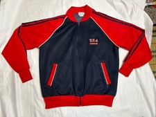 Vintage 90’s Adidas Team USA Olympic Red White Blue Zip Up Track Jacket Men’s L