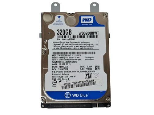 Festplatte WD 320Gb WD3200BPVT 8Mb Cache 5400Rpm Sata II 2,5" Zoll Blue