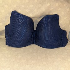 Ambrielle 40DD Bra Blue Lace Balconette Underwire Back Closure NWOT