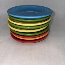 Fiesta Saucer Dishes Homer Laughlin Various Colors Set of 9
