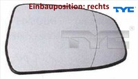 TYC 310-0117-1 Spiegelglas FüR AußEnspiegel Rechts FüR Ford