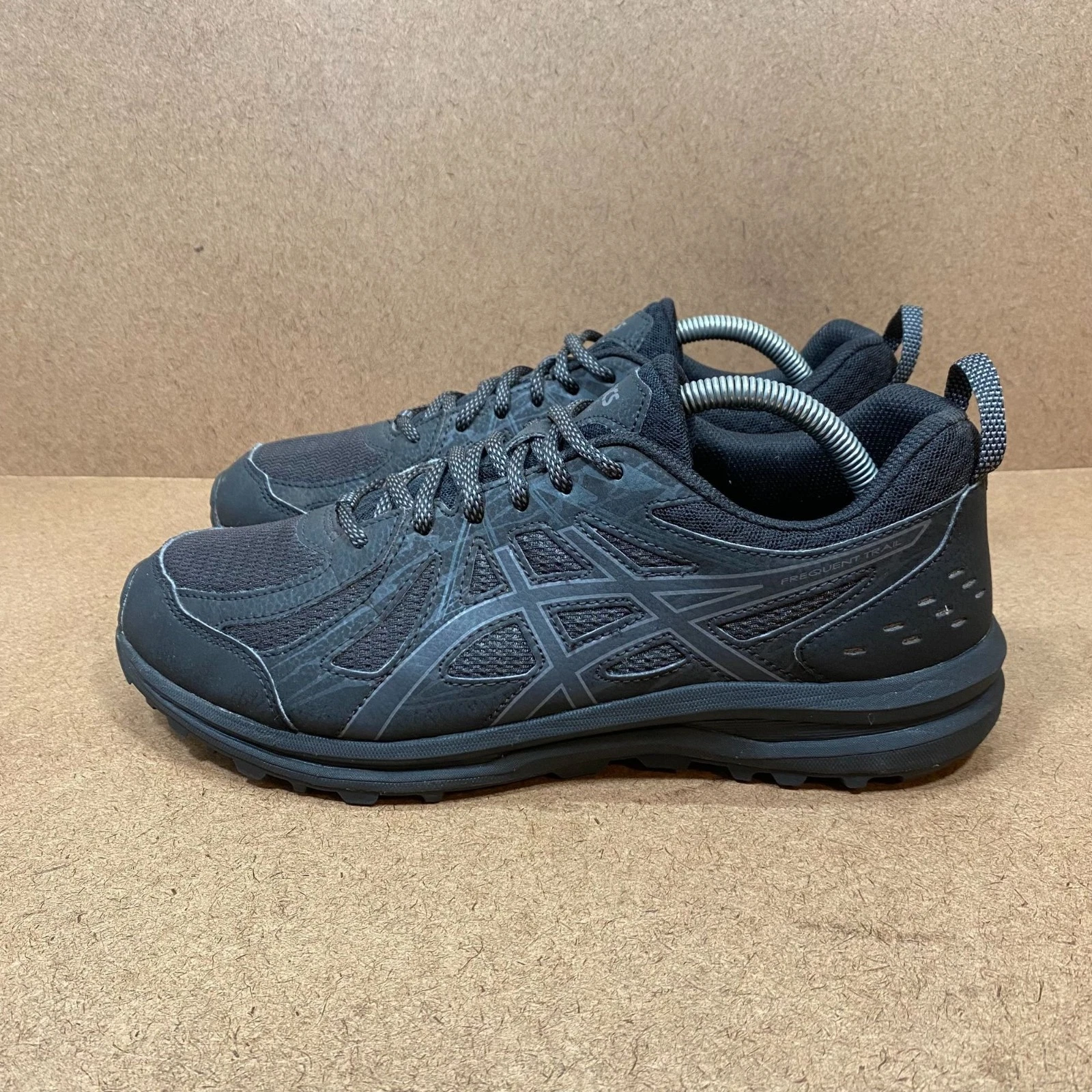 ASICS Frequent Trail Mens Running Shoes Carbon Black Size 9 Wide US Durable Grip