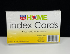 Rite Aid Index Cards, 3 IN x 5 IN Ruled 100 Index Cards