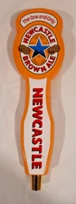 NEWCASTLE BROWN ALE ICONIC BAR DRAFT BEER TAP HANDLE 11" TALL. MAN CAVE BREWERY
