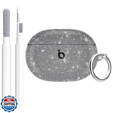 Aircawin for Beats Studio Buds Plus Case Clear Black Glitter 2023