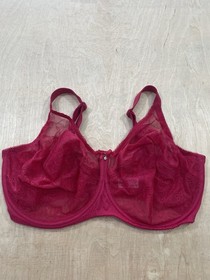 Wacoal 855186 Retro Chic full Figure Underwire Bra Size 38H Red