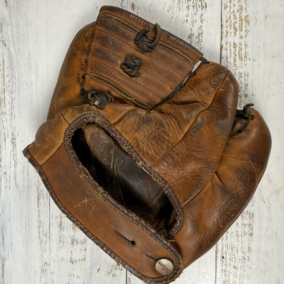 Gant de baseball vintage années 40 50 WILSON BALL HAWK 2 doigts modèle 4238 RHT cuir | eBay