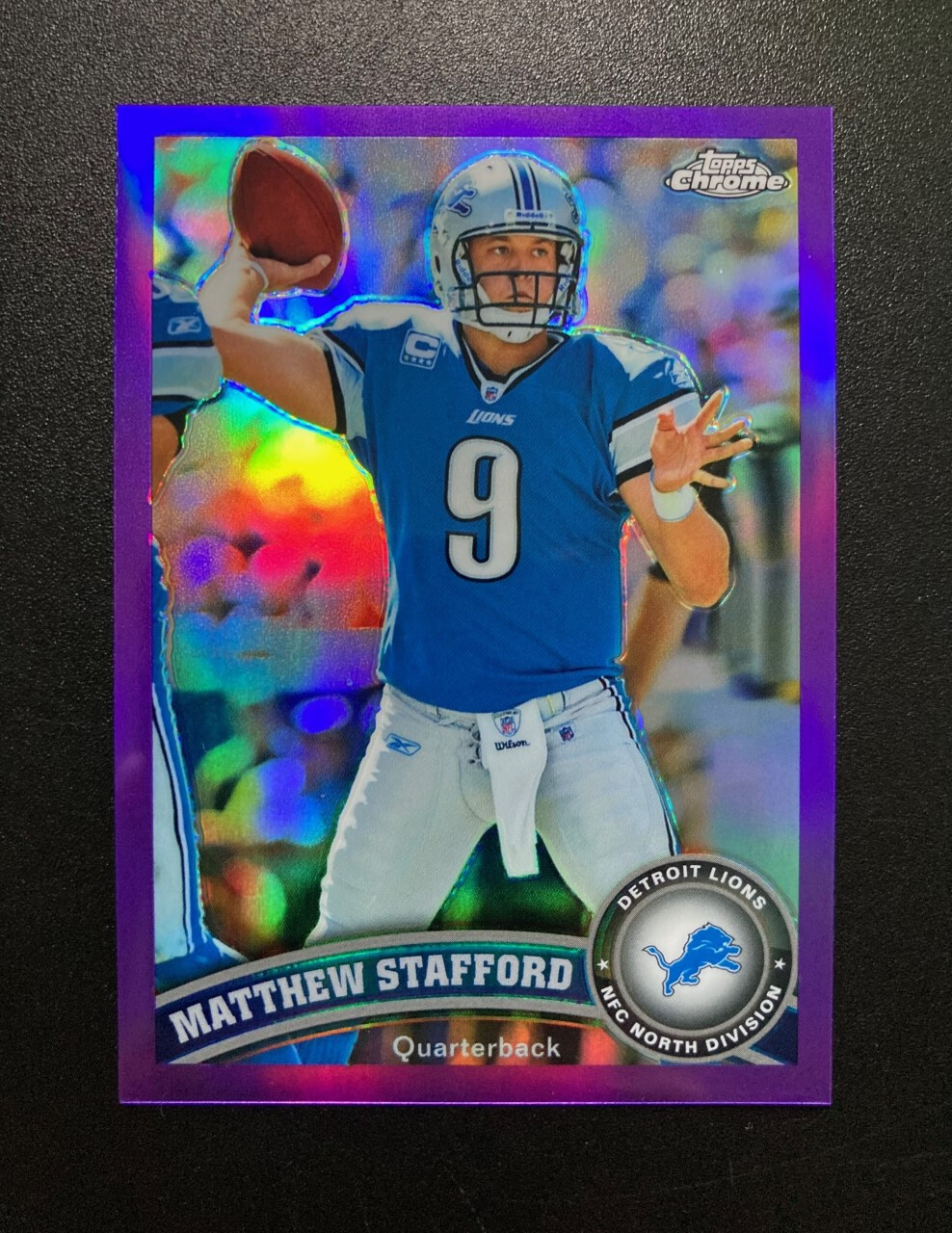 2011 Matthew Stafford Topps Chrome Purple Refractor 079/499 #4