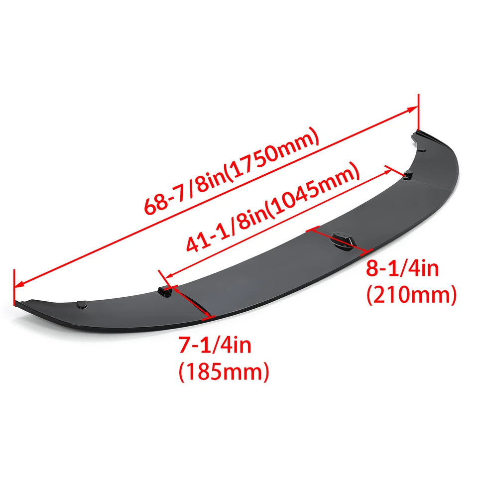 Divisor de labios de alerón delantero brillante para BMW F10 520i 528i 550i M Sport 11-16 Foto 2 de 4