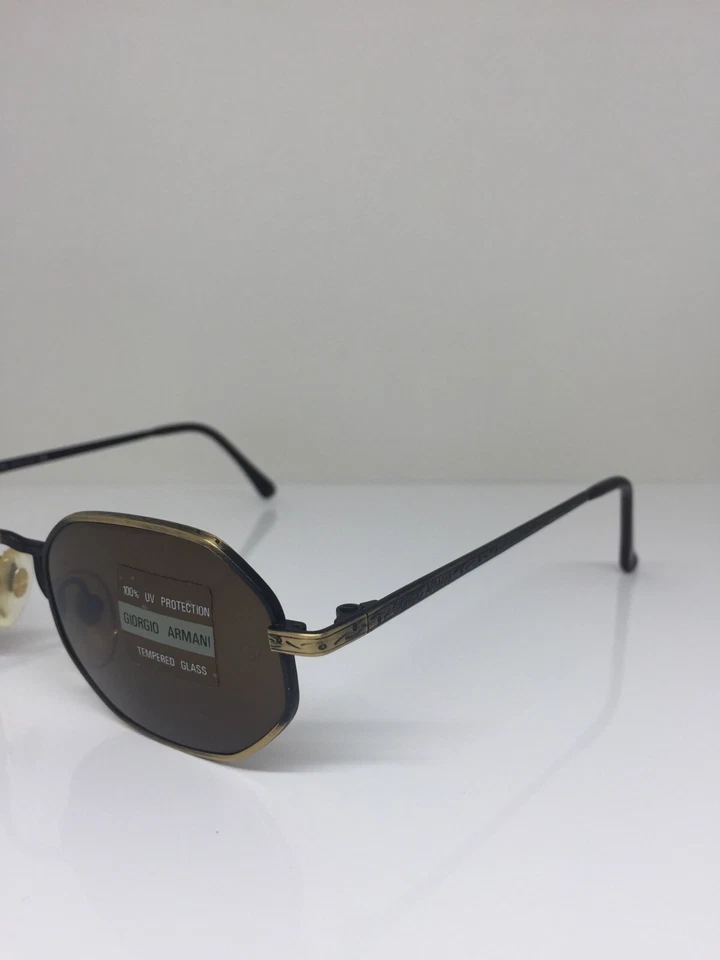 全新 复古 Giorgio Armani 太阳镜 GA 622 C. 705 拉丝古董青铜 49 毫米 — 第 2/4 张图片