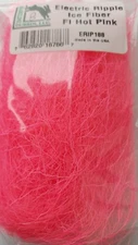 Hareline Fly Tying Synthetics "  ELECTRIC RIPPLE ICE FIBER  " color: FL.HOT PINK