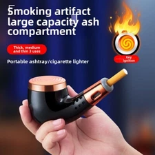 USB Car Cigarette Lighter Ashtray Tabacco Smoking Pipe Shaped Cigarette Ash Tray