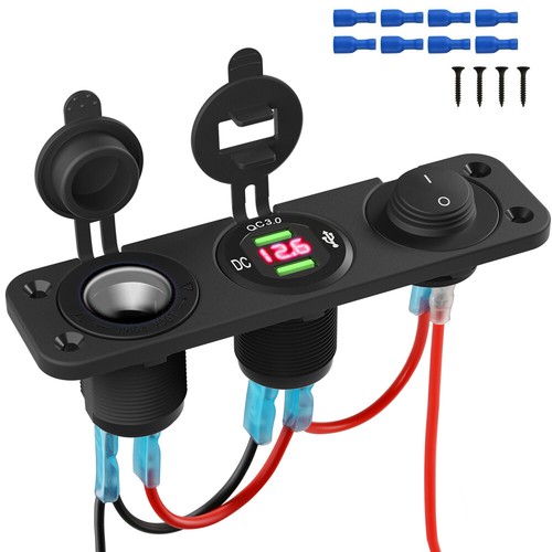 USB Steckdose 12V Wohnmobil QC 3.0 12V Steckdose USB Einbau Auto & Voltmeter - Zdjęcie 4 z 12