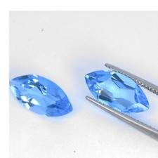 10.25Cts Natural Ravishing Swiss Blue Topaz Marquise Shape Matching Pair