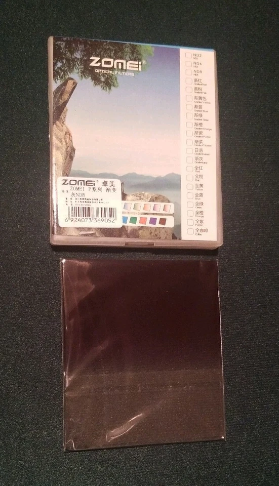 ZOMEi Slim Square ND2 ND4 ND8 ND16 Lens Filter Resin Glass 95 x 85mm Grad Purple - Image 4 of 4