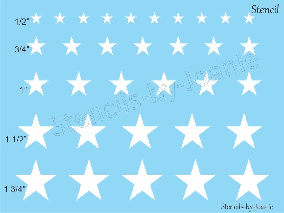 Plantilla Estrella Múltiples Tamaños Bandera Patriótica Americana Frontera Arte Joanie Foto 2 de 4