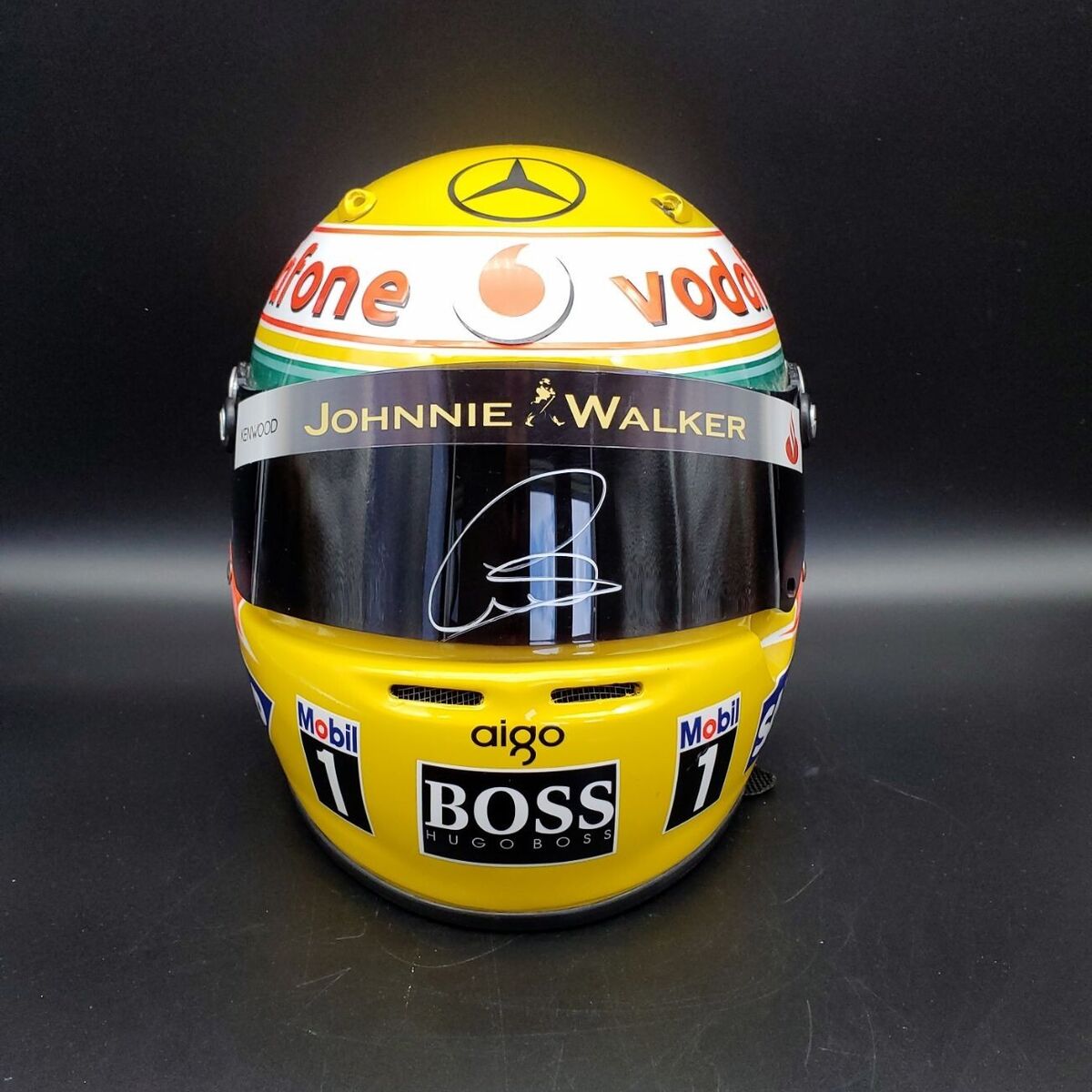 Lewis Hamilton Signed Helmet Visor 2008-2009 Johnnie Walker Lewis Hamilton Signed Helmet Visor 2008-2009 Johnnie Walker