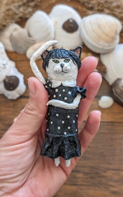 Christmas ornaments Christmas tree toys cotton wool papier mache animal toy 