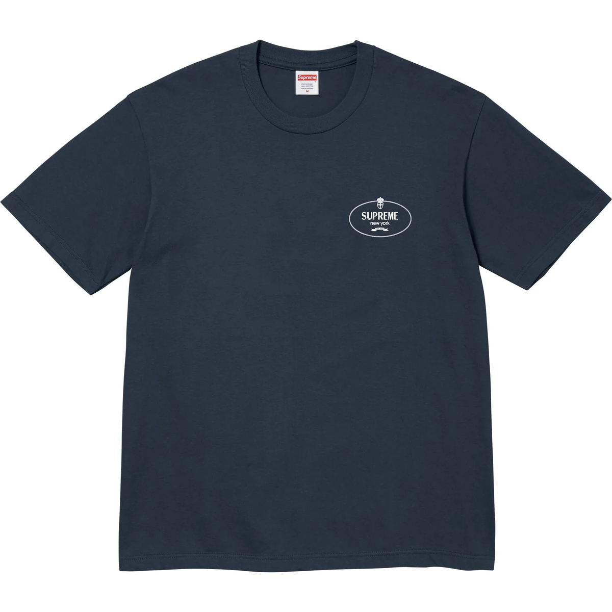 Supreme Crest Tee Black Navy Red Brown Yellow White 6colors FW24