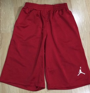 red and white jordan shorts