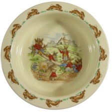 Royal Doulton Bunnykins Child Cereal Bowl SEE SAW Bone China England READ