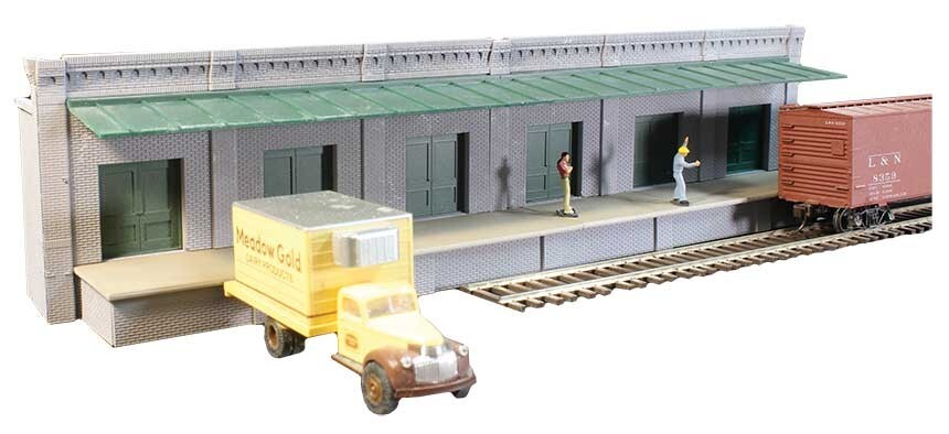HO Gauge - Kit Storage Freight Background Building - QBHO3 Neu
