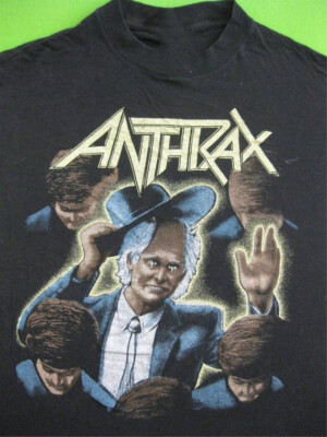 Rare Anthrax Among The Living Black Men All size shirt