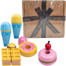 Jaques Of London Wooden Ice Cream Counter Game Wood Kids Play Food 96103 Pretend