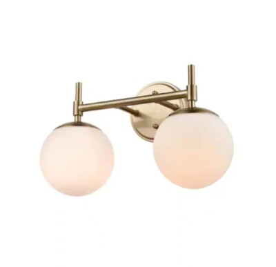 929 LIGHTING 15.5 in. 2-Light Modern Gold Vanity Light
