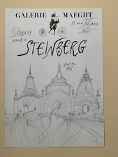 Steinberg Galerie Maeght 1953 Original Lithograph Poster