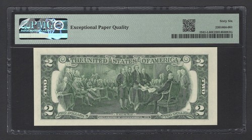 United States 2$ 2017 Fr#1941-L (LB Block) S/N 23144231 UNC Grade 66 - Picture 2 of 2