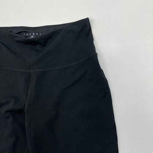 Tribal Women’s Mid Rise Cropped Ankle Lace Leggings Black Size Medium - Picture 3 of 9