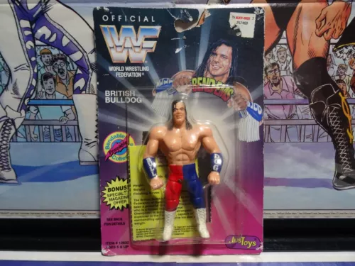 NEW VINTAGE 1995 WWF BEND EMS BRITISH BULLDOG FIGURE WWE WCW NWO NWA RAW HASBRO