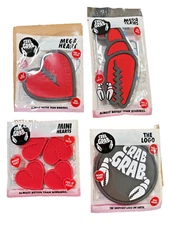 New Crab Grab Snowboarding Stomp Pad Grips Peel N Stick (Claw/Hearts/Logo)