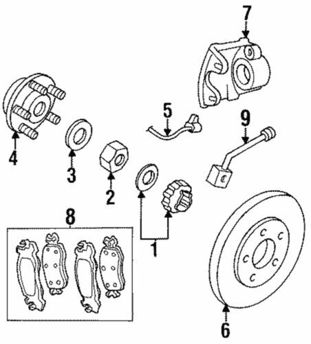Kit de zapatas de freno delantero para Chrysler Sebring 1996-2000 (N/P 5016164AA)