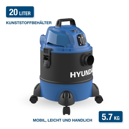 Nass Trockensauger Staubsauger Waschsauger Steckdose 1250W 20L HYUNDAI VCWD1220E - Bild 3 von 9
