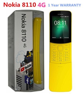 Nokia 8110 4G イエロー 海外sim使用可 Original Nokia 8110 4GB Dual Sim WIFI 4G Unlocked