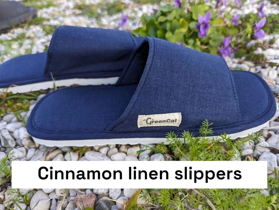 Домашние льняные тапочки Tatami со стелькой с корицей для женщин и мужчин - Изображение 2 из 4