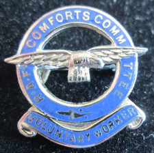 Royal Airforce WW2 Comforts Committee Voluntary Worker By Fattorini Badge  (57)