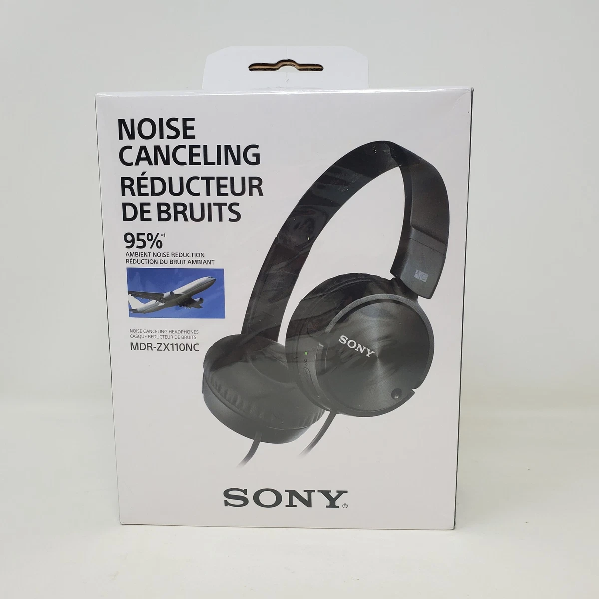 Sony Noise Canceling Headphones For Flights MDR ZX110NC Black