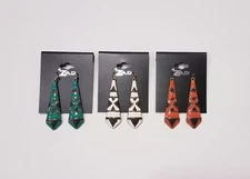 NEW Zad Diamond Shaped Dangle Drop Long Earrings Fashion Jewelry Pack of 3