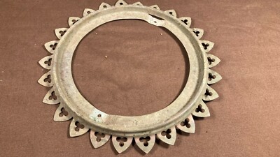Antique Victorian Kerosene Oil Lamp Shade Holder Ring Collar Bronze pat. 1880